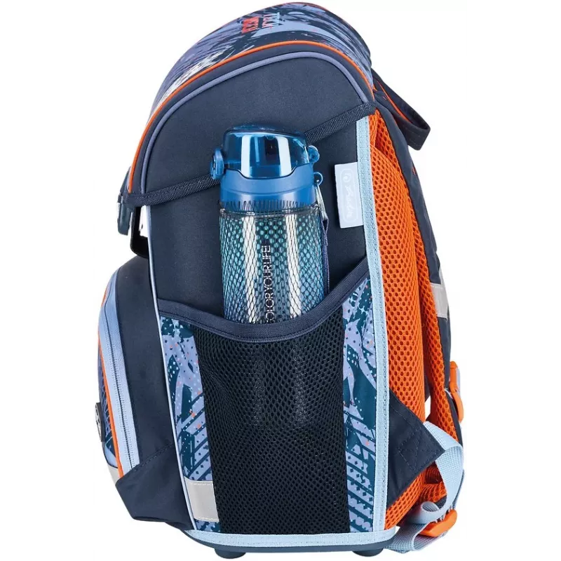 Herlitz Loop Mochila escolar 6-9 anos com Cyber Soccer Footballer