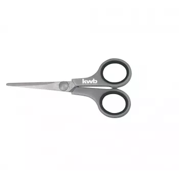 Tesoura doméstica KWB 21595, para destros e canhotos, lâmina de aço inoxidável, preta