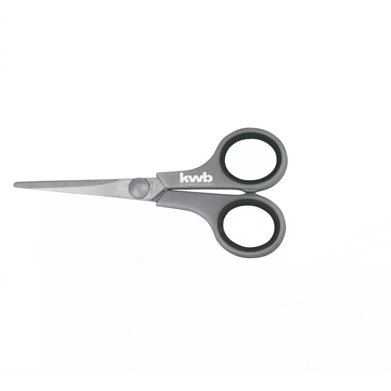 Tesoura doméstica KWB 21595, para destros e canhotos, lâmina de aço inoxidável, preta
