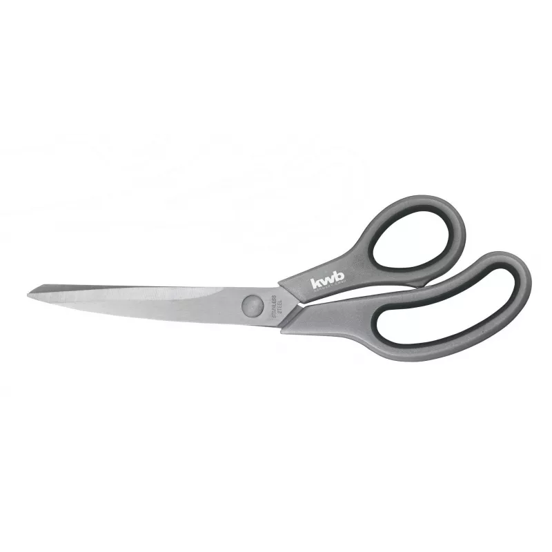 Tesoura doméstica KWB 21595, para destros e canhotos, lâmina de aço inoxidável, preta