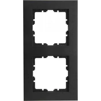 Moldura de cobertura dupla Heinrich Kopp HK07 PURE, preto mate (IP20) 406950000