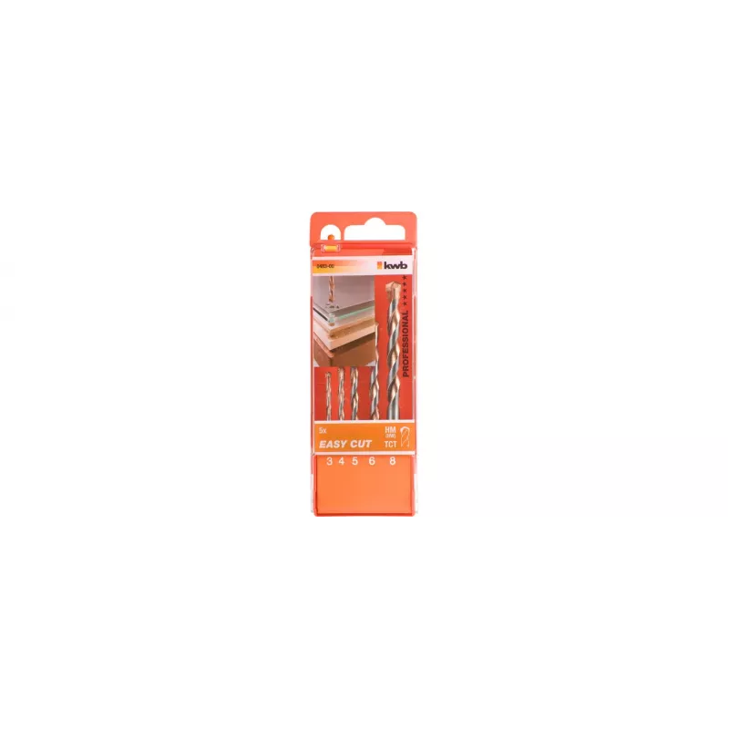 KWB EASY-CUT ALL-B-KASS.3-8, 5-TLG (048300) Conjunto de lâminas de serra de recortar, 5 peças, encabadouro T, HCS/HSS, para madeira, metal, plástico