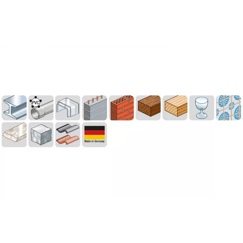 KWB EASY-CUT ALL-B-KASS.3-8, 5-TLG (048300) Conjunto de lâminas de serra de recortar, 5 peças, encabadouro T, HCS/HSS, para madeira, metal, plástico