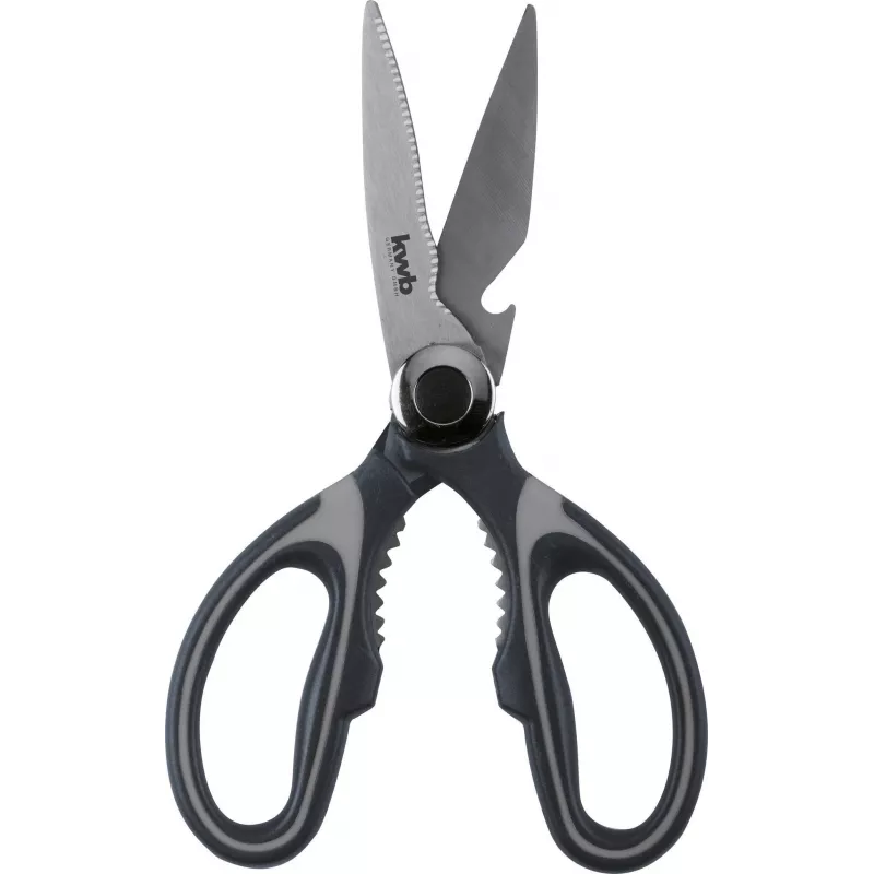kwb 020721 Tesoura doméstica, lâminas de aço inoxidável, 210 mm, preto