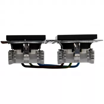 HEINRICH KOPP HK07 KombiQuick Tomada Schuko 2 tomadas horizontal, antracite 133715000