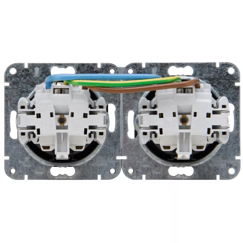 HEINRICH KOPP HK07 KombiQuick Tomada Schuko 2 tomadas horizontal, antracite 133715000
