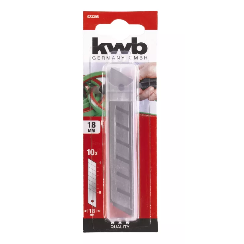 KWB 023395 Lâminas de corte 18 mm aço inoxidável, 10 unid.