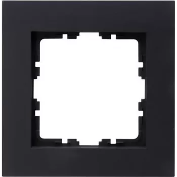 HEINRICH KOPP HK07 PURE Moldura de cobertura 1 módulo, antracite, 86x86x9,5mm, IP20, fixação por encaixe 406815004