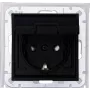 HEINRICH KOPP 954050001 Tomada com contacto de proteção para embutir com tampa basculante, IP44, 16 A, 250 V, preto