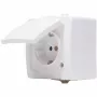 Heinrich Kopp NAUTIC Tomada com contacto de proteção com tampa basculante, proteção de contacto elevada, branco ártico (107802006)