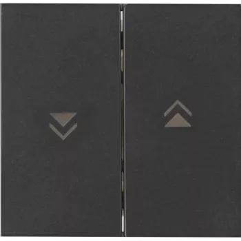 HEINRICH KOPP HK07 Tampa de duplo balanceiro com símbolos de seta, preto mate (IP20) 490359008