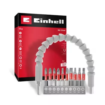 Einhell Impact Bit Pocket Box Conjunto de 10 bits 118653 1/4 polegada 6,3 mm PH PZ TORX