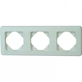 Moldura de cobertura Heinrich Kopp Europa 3 tomadas branco ártico mate 303313087