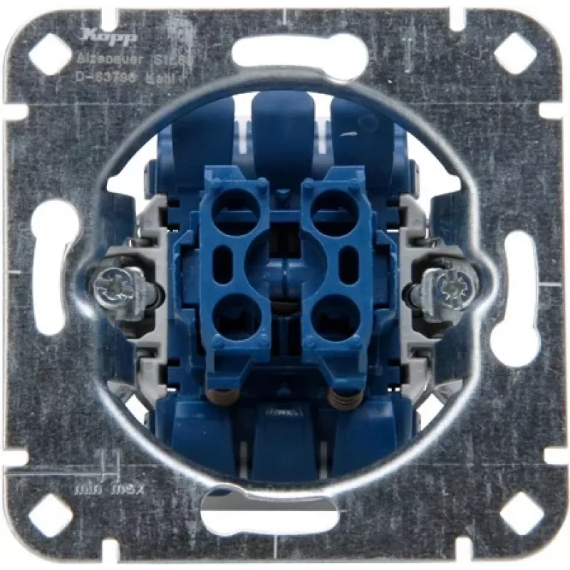 HEINRICH KOPP 507900009 Mecanismo de botão para estore/persiana encastrado, 250V, 10AX, IP20, alumínio