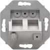 HEINRICH KOPP HK07 Placa de parede Keystone com tampa, IP44, 2 portas, preta 953850004