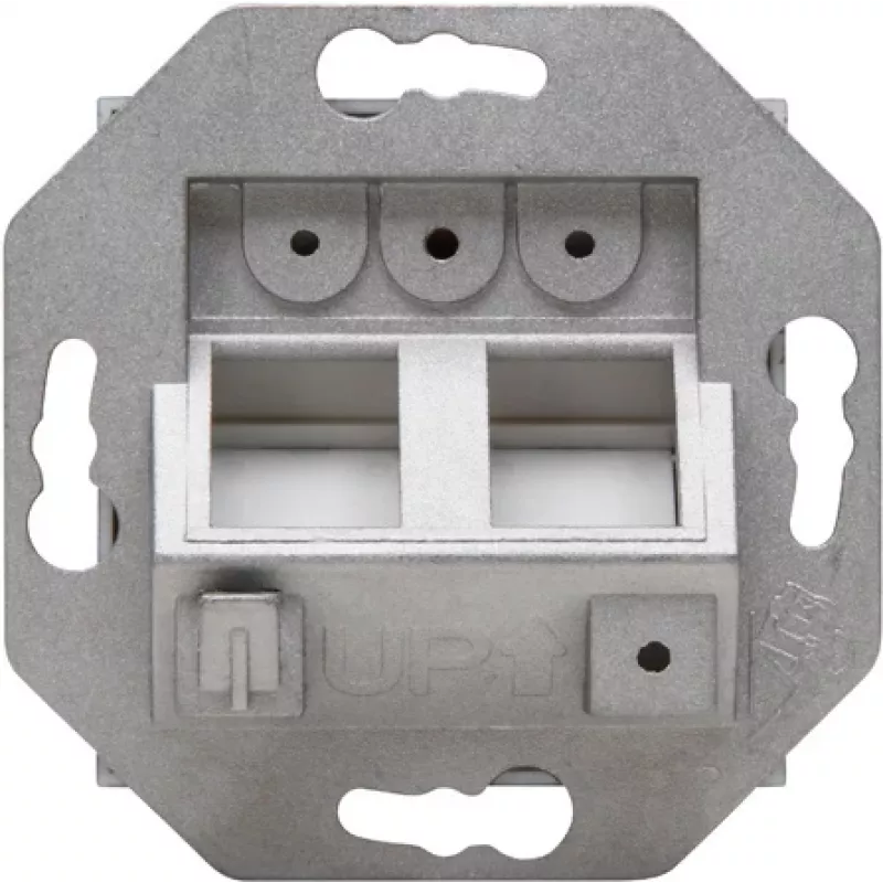 HEINRICH KOPP HK07 Placa de parede Keystone com tampa, IP44, 2 portas, preta 953850004