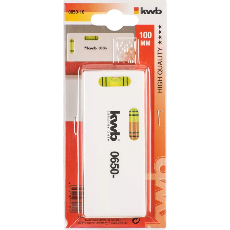 kwb 065010 Nível de bolha mini 100 mm magnético alumínio