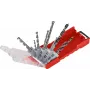 kwb 109154 Conjunto de brocas para pedra, 9 peças, 4/6/8 mm, com pastilha de metal duro, DIN 8039