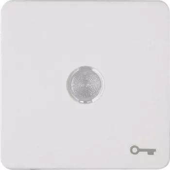 Heinrich Kopp HK02 Tampa basculante com lente e símbolo de chave, branco ártico 330113003