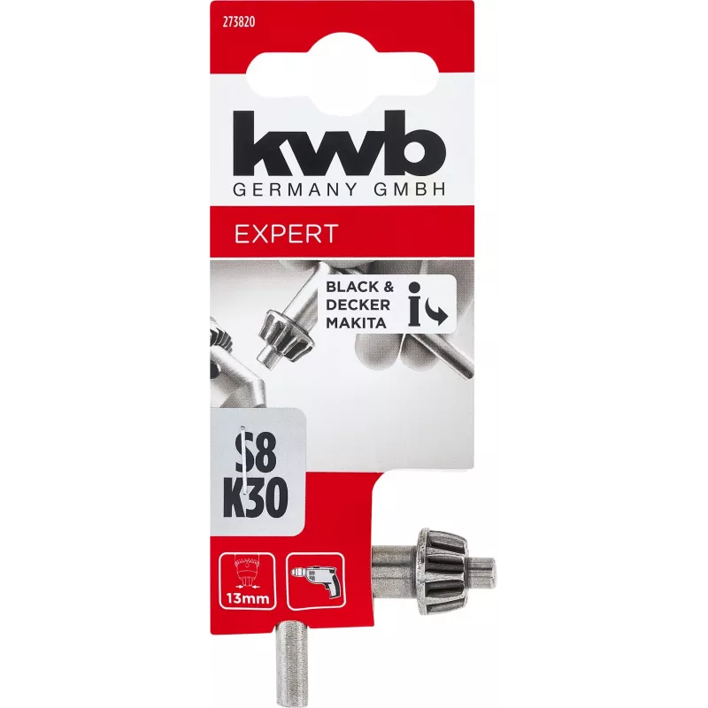 KWB Chave de mandril para mandril de coroa dentada, dentado JACOBS, S8 K30, 273820
