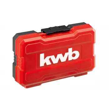 kwb 109010 Conjunto de bits, 39 peças, bits de aço S2, haste sextavada 1/4 polegadas, porta-bits magnético de troca rápida, com código de cores