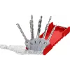 KWB 109155 Conjunto de brocas helicoidais HSS, 9 peças, 1,5-6,0 mm, DIN 338, retificadas, para metal, plástico, madeira