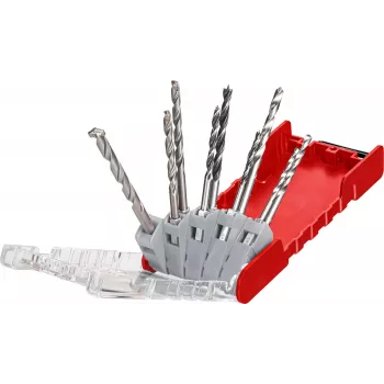 KWB 109155 Conjunto de brocas helicoidais HSS, 9 peças, 1,5-6,0 mm, DIN 338, retificadas, para metal, plástico, madeira