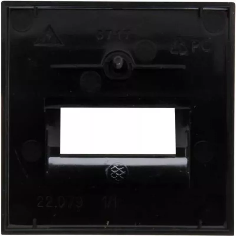 Kopp HK07-UAE Placa de cobertura, preto mate, 1 módulo 371750005
