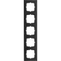 HEINRICH KOPP HK07 PURE moldura de cobertura 5 módulos preto mate IP20 (407250000)