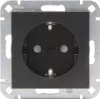 Kopp tomada SCHUKO com proteção reforçada contra contacto, preto mate, HK07, 16 A, 250 V, montagem encastrada 940050000