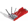 kwb 109140 conjunto de brocas de martelo com pontas de metal duro, 5 peças, 4-10 mm