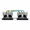 HEINRICH KOPP HK07 KombiQuick tomada encastrada horizontal 2 módulos com proteção para crianças, preto 133850006