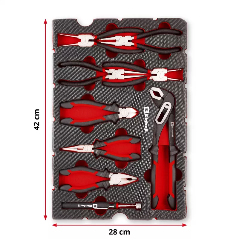 Einhell Conjunto de alicates para inserto de ferramentas 9 peças para E-Case S-F (370522)