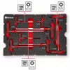 Einhell 370526 Conjunto de inserto de mala de 9 peças para E-Case, vermelho/preto