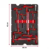 Einhell 370526 Conjunto de inserto de mala de 9 peças para E-Case, vermelho/preto
