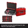 Einhell 370526 Conjunto de inserto de mala de 9 peças para E-Case, vermelho/preto