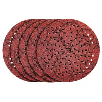 kwb 490704 125 mm Discos de lixa, grão 40, 5 peças, 8 furos com velcro, óxido de alumínio