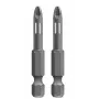 kwb 122153 Bit PoziDriv PZ3, 25 mm, haste sextavada de 1/4 polegadas, aço, 2 unid.