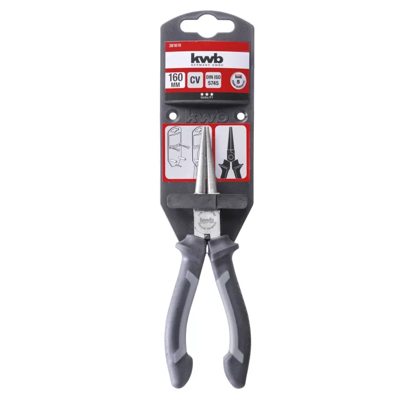 kwb 381610 Alicate de bico redondo 160 mm