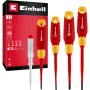Einhell Conjunto de 5 chaves de fendas VDE para eletricistas, SL 4,0/5,5, PH 1/2, testador de tensão, 370541
