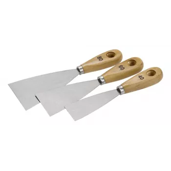kwb 029997 Conjunto de 4 espátulas aço inoxidável lâminas flexíveis 30-100 mm