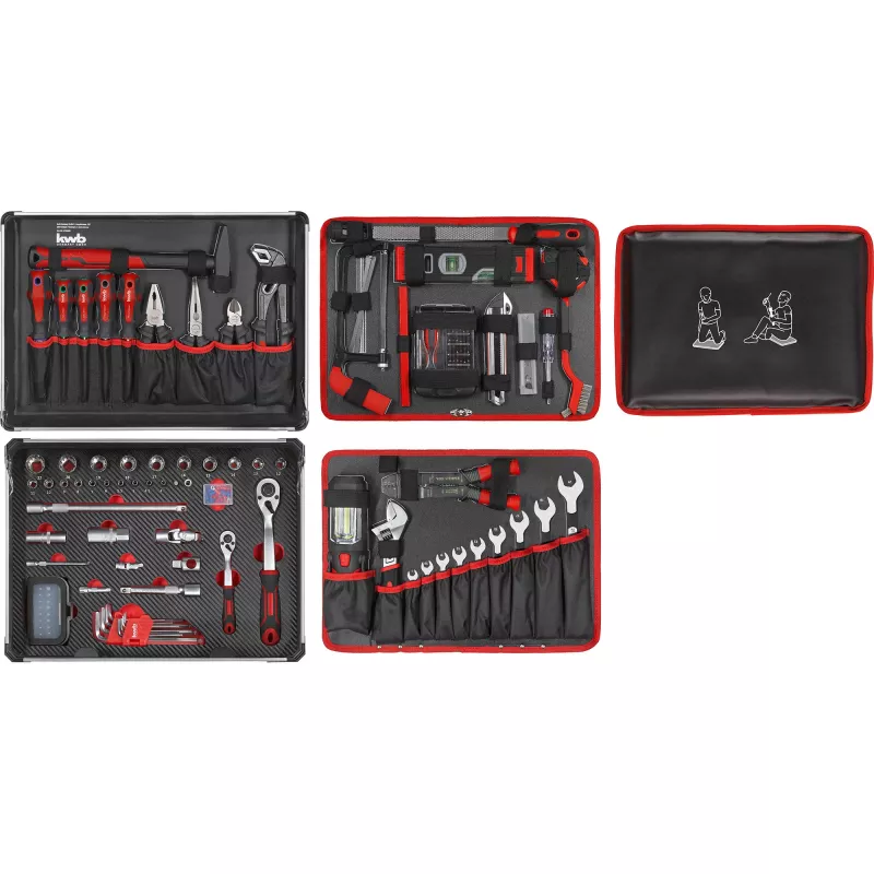 kwb 370680 Conjunto de mala de ferramentas de 68 peças com ferramentas manuais