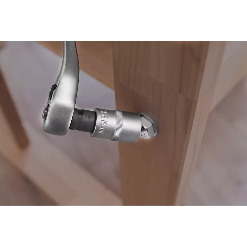 KWB 371600 Adaptador de chave de caixa 1/4 polegada sextavado para 1/2 polegada encaixe quadrado cromo-vanádio