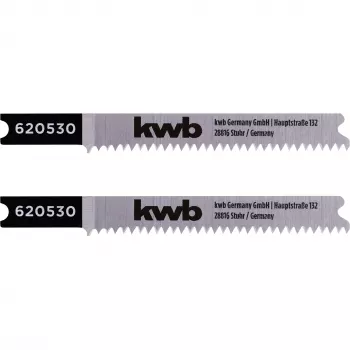 kwb 620530 Lâminas de serra de vaivém bi-metal para laminado e madeira, haste T, pack de 2