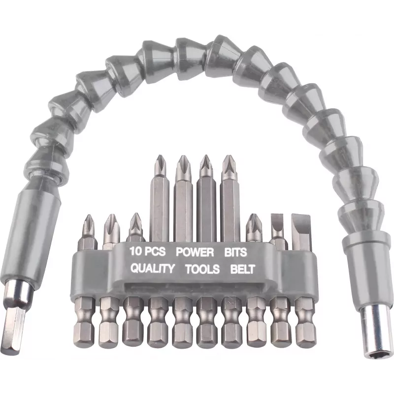 kwb 113990 Conjunto de 11 pontas com porta-pontas magnético de troca rápida, aço S2, 25 mm, PH/PZ/TX/SL