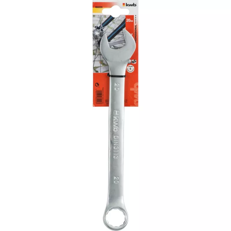 KWB 460220 Chave de caixa e forqueta 20 mm aço cromo-vanádio DIN 3113