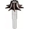 KWB 700540 Fresa de arredondar 12 mm de diâmetro de corte, encabadouro de 8 mm, com pastilhas de metal duro