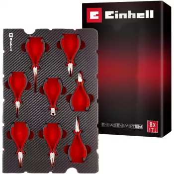 Einhell 370523 Inserto de ferramentas E-Case – Conjunto de 8 peças de alicates de precisão para E-Case S-F