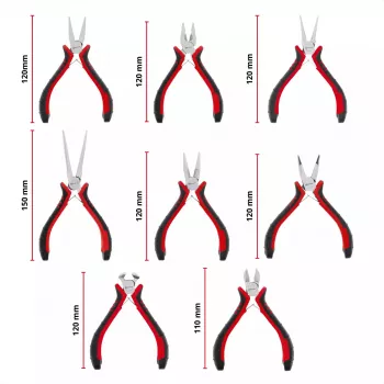 Einhell 370523 Inserto de ferramentas E-Case – Conjunto de 8 peças de alicates de precisão para E-Case S-F