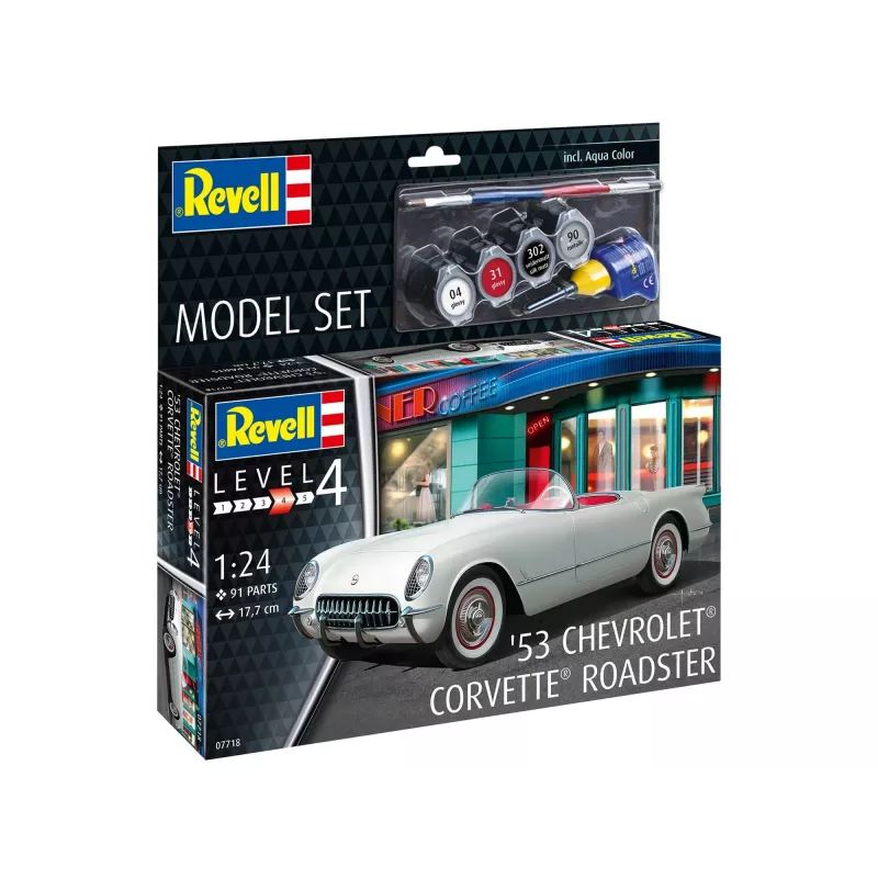 Revell 67718 1953 Corvette Roadster kit de montagem de modelo de automóvel 1:24